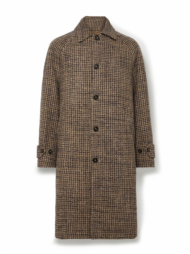 Photo: Officine Générale - Hudson Houndstooth Virgin Wool-Blend Coat - Brown