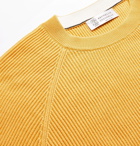 Brunello Cucinelli - Contrast-Tipped Ribbed Cotton Sweater - Yellow