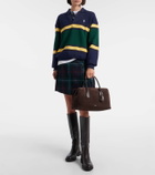Polo Ralph Lauren Leather-trimmed suede duffel bag