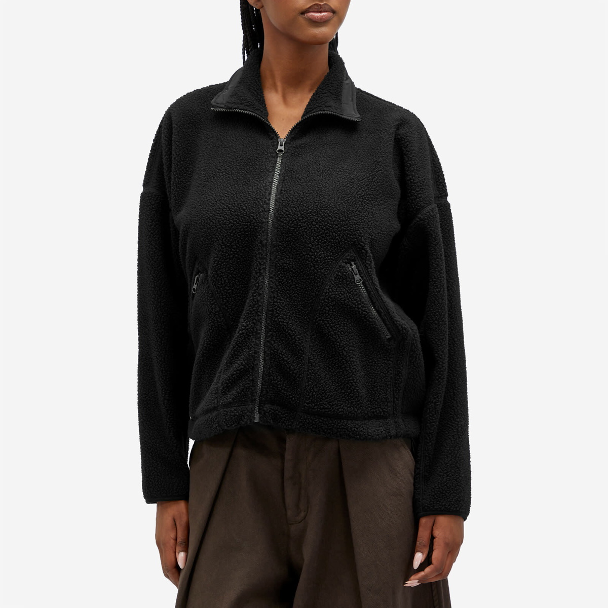 YMC Women's Aaron Zip Sweatshirt in Black YMC