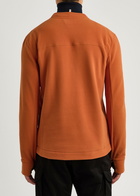 Moncler Grenoble Logo-embroidered Panelled Fleece top Orange