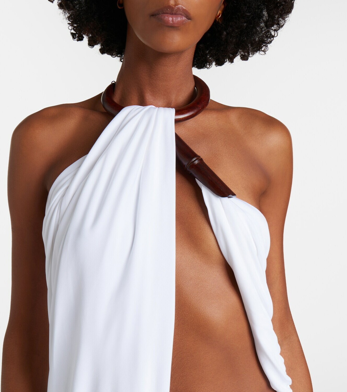 Christopher Esber Chime asymmetric draped jersey midi dress
