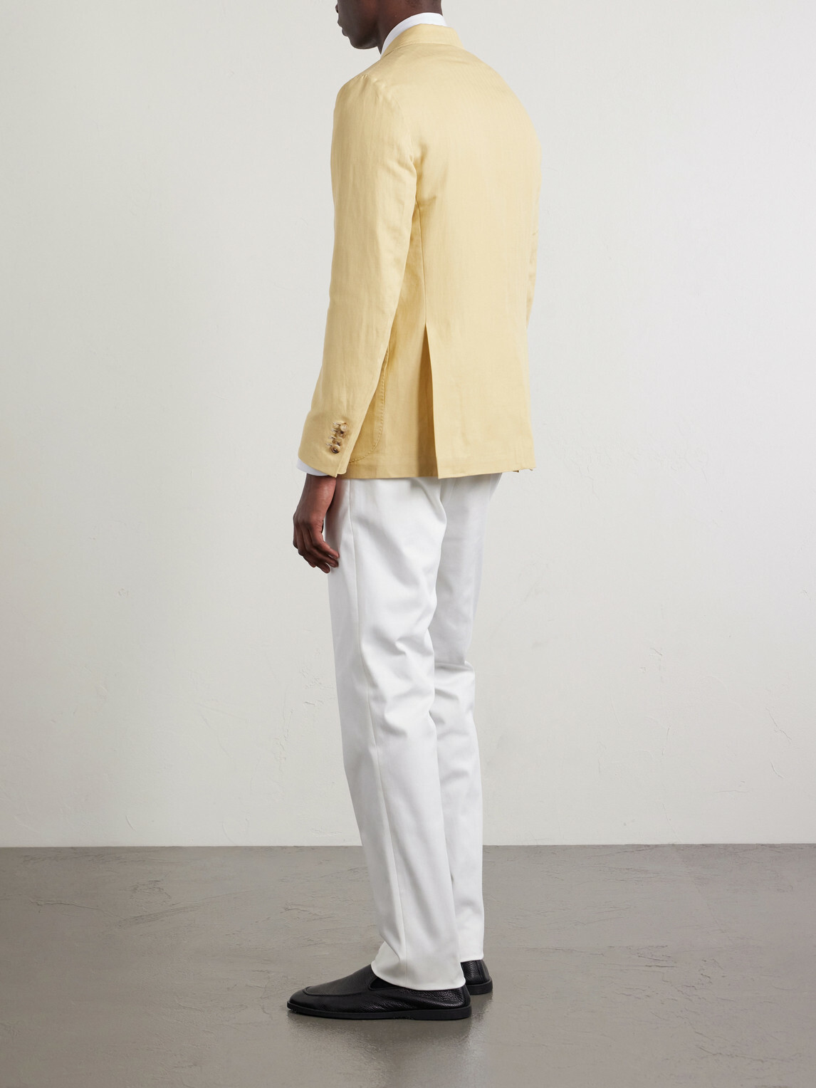 De Petrillo - Straight-Leg Cotton-Blend Twill Trousers - White