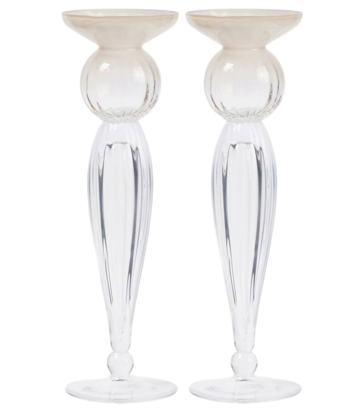 Photo: Brunello Cucinelli Set of 2 murano glass candle holder
