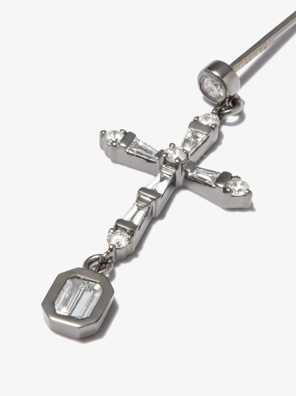 SHAY 18K Black Gold Cross Diamond Earrings