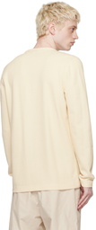 BOSS Beige Structured Long Sleeve T-Shirt