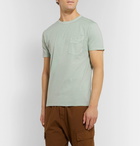 Officine Generale - Garment-Dyed Cotton-Jersey T-Shirt - Turquoise