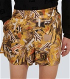 Fendi Printed silk shorts