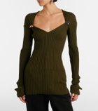 Bottega Veneta Ribbed-knit cashmere and silk top