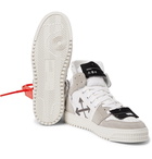 Off-White - 3.0 Off-Court Suede, Leather and Canvas High-Top Sneakers - Men - White