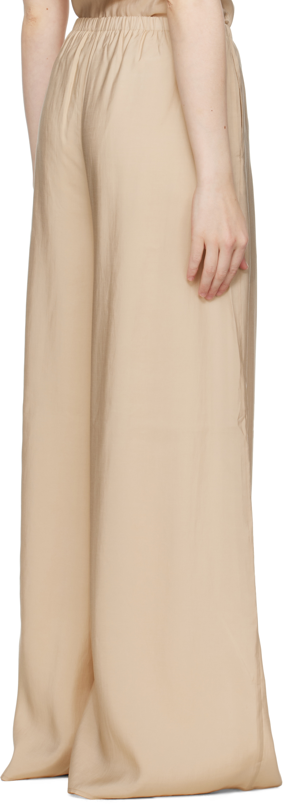 Ruohan Beige Two-Pocket Lounge Pants