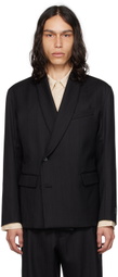 AFTER PRAY Black Shawl Lapel Blazer