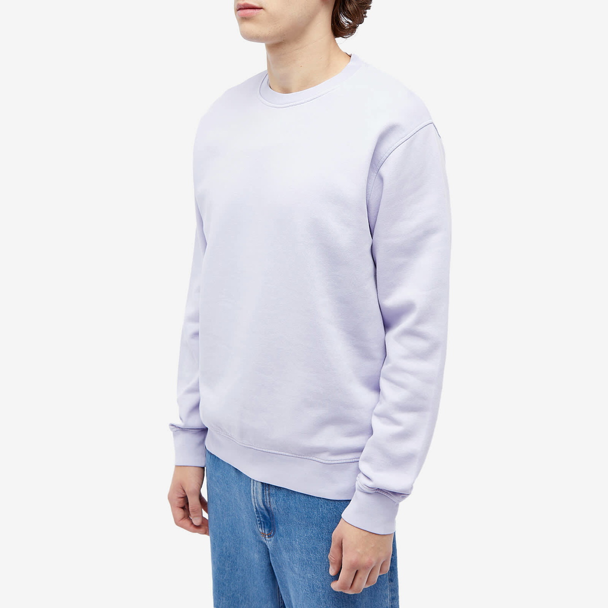 Colorful Standard Men's Classic Organic Crew Sweat in Soft Lavender