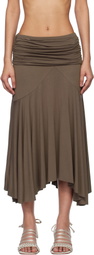 Gimaguas Brown Fortuna Midi Skirt