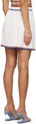 GCDS White Pleated Miniskirt