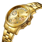 JBW Muse Chronograph Quartz Diamond Gold Dial Unisex Watch JB-6217-E