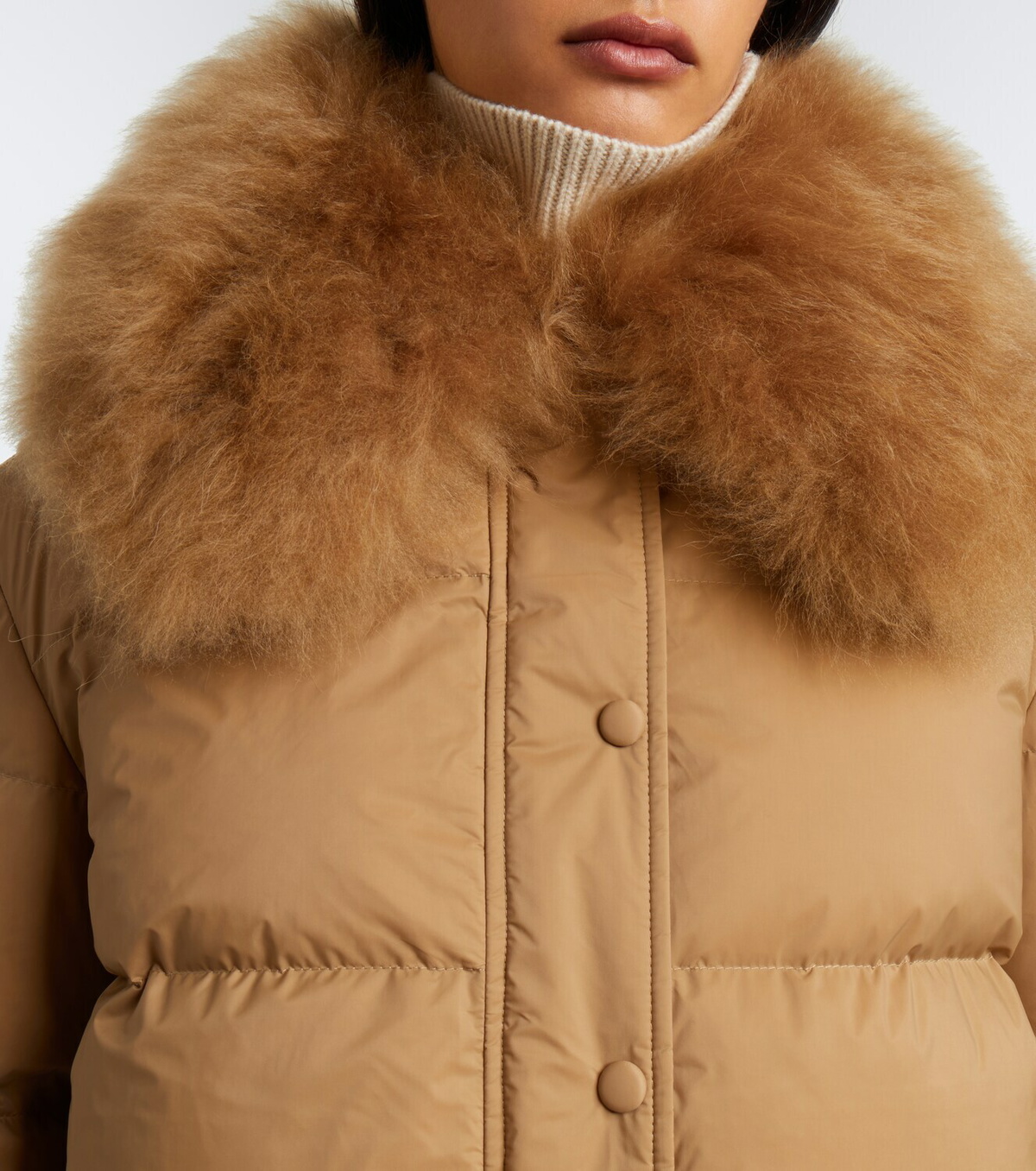 Yves Salomon Shearling-trimmed down jacket