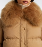 Yves Salomon Shearling-trimmed down jacket