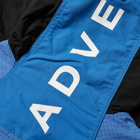 Adidas Men's Woven Adventure Windbreaker in Black/Focus Blue