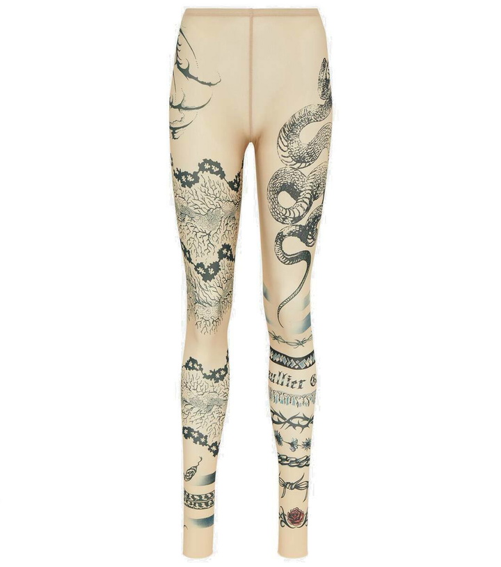 Photo: Jean Paul Gaultier x KNWLS printed mesh leggings