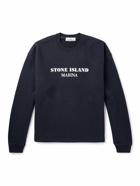 Stone Island - Logo-Print Cotton-Jersey Sweatshirt - Blue