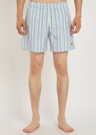 Moncler Striped Nylon Swim Shorts Blue