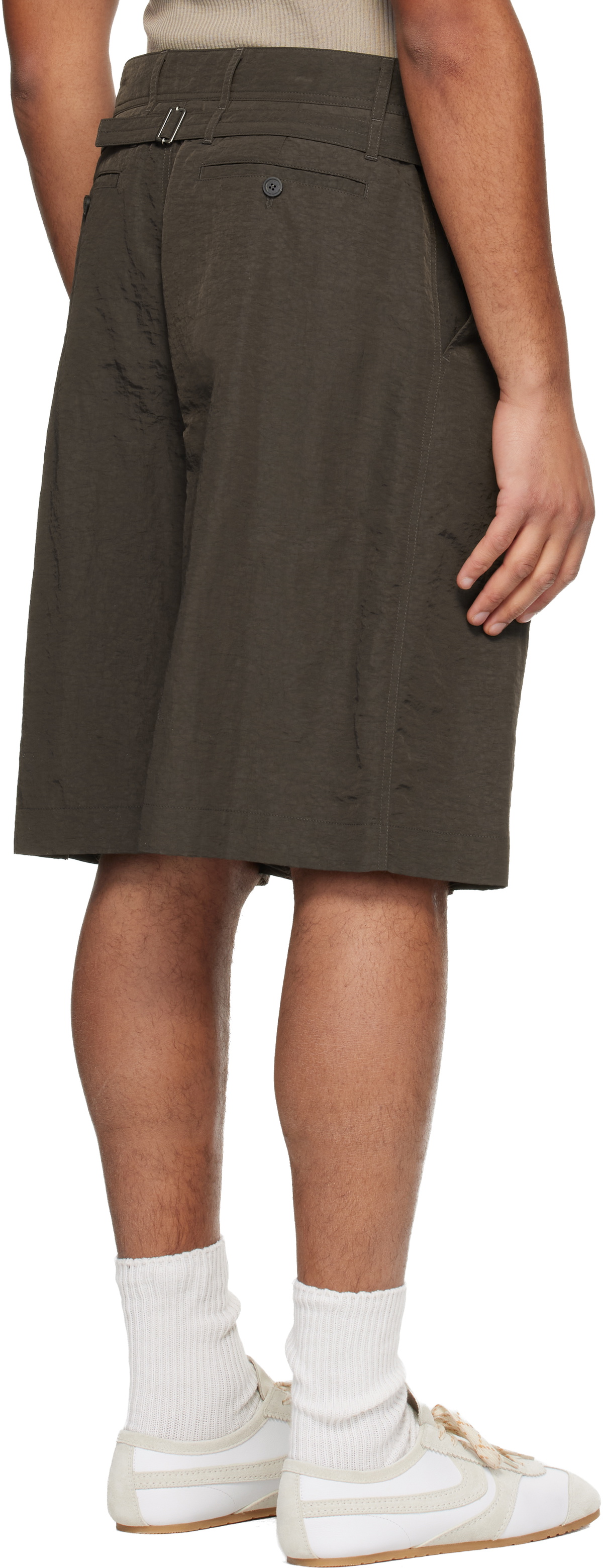 LE17SEPTEMBRE Brown Adjustable Bermuda Shorts