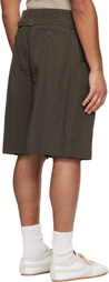 LE17SEPTEMBRE Brown Adjustable Bermuda Shorts