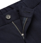 Ermenegildo Zegna - Tapered Cotton and Silk-Blend Jersey Sweatpants - Men - Navy