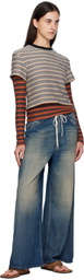 Andersson Bell Beige & Orange Stripe LS T-shirt