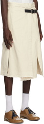 Toga Virilis Off-White Wrap Denim Skirt