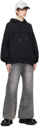 Feng Chen Wang Black Distressed Hoodie