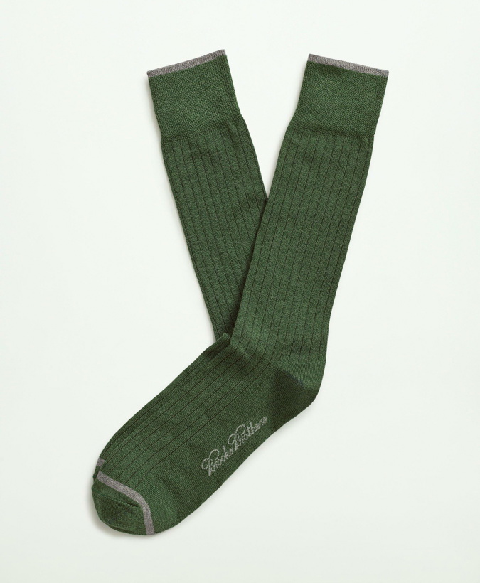 Photo: Brooks Brothers Men's Solid Crew Socks | Bright Green