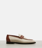 Loro Piana Sergio leather-trimmed penny loafers