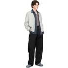 JW Anderson Gray V-Neck Zip-Up Cardigan