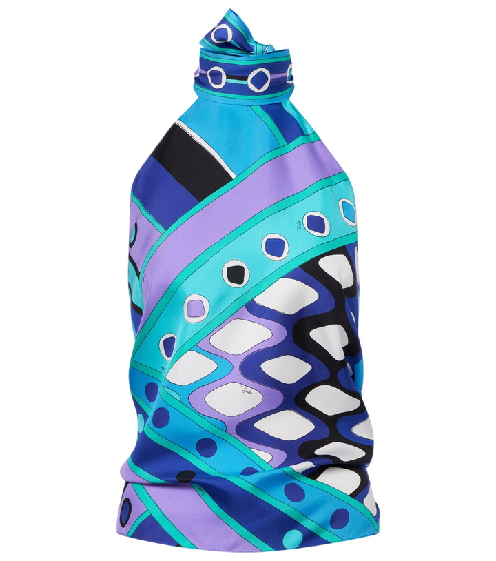 Photo: Pucci Vivara silk twill halterneck top