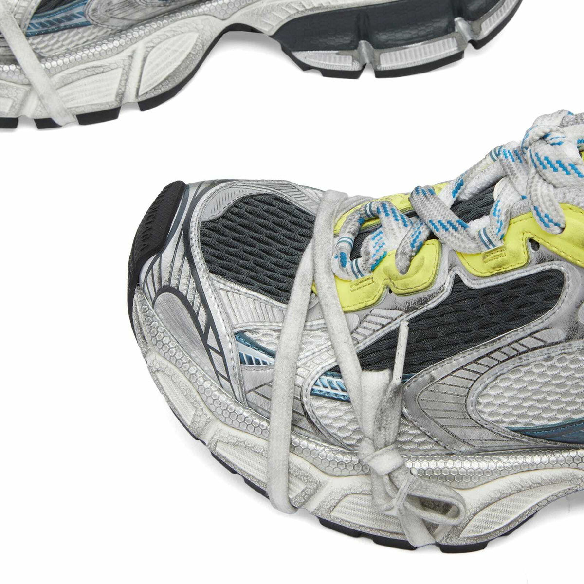 Balenciaga Men's 3XL Sneakers in White/Blue/Yellow Balenciaga