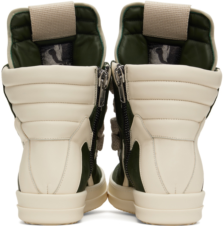 Rick Owens Green Geobasket Sneakers Rick Owens