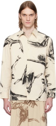 KidSuper Beige Trapeze Performer Button Up Shirt