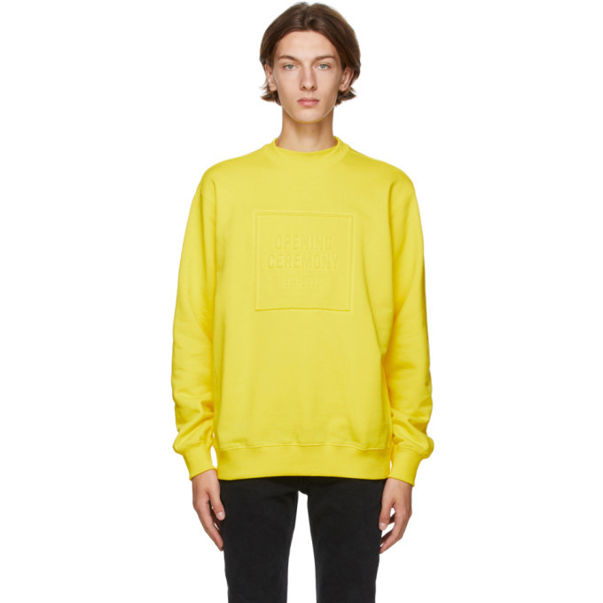 Opening Ceremony Yellow Box Logo Sweatshirt Opening Ceremony