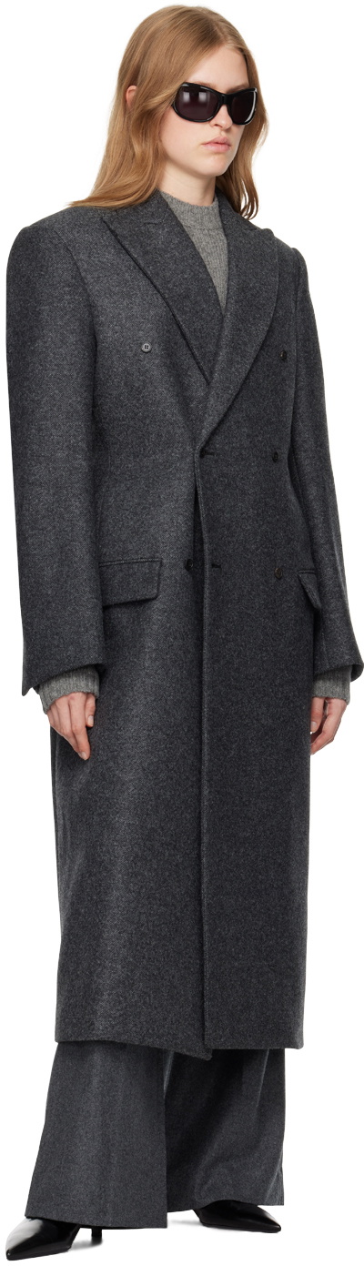 Carven Gray Tailored Coat