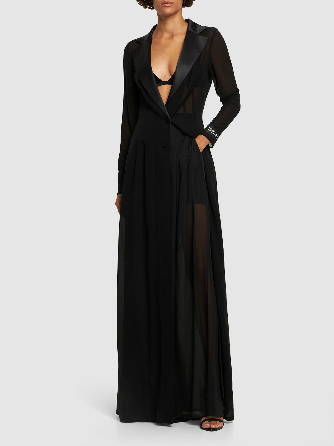 slim fit dress slacks Formal Dress: 27494. Long Evening Dress, Illusion Neckline, A-line