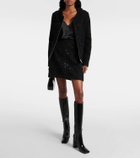Giambattista Valli Sequined wool-blend bouclé miniskirt