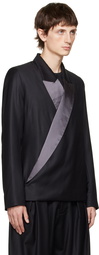 AARON ESH Black Low Lapel Blazer