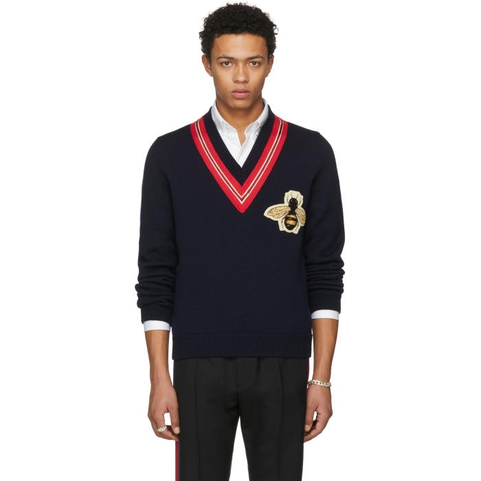 Photo: Gucci Navy Bee Sweater 