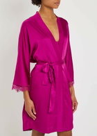 Simone PÉRÈLE Satin Secrets Lace-trimmed Robe Pink