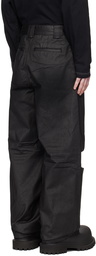 We11done Black Two-Tuck Jeans