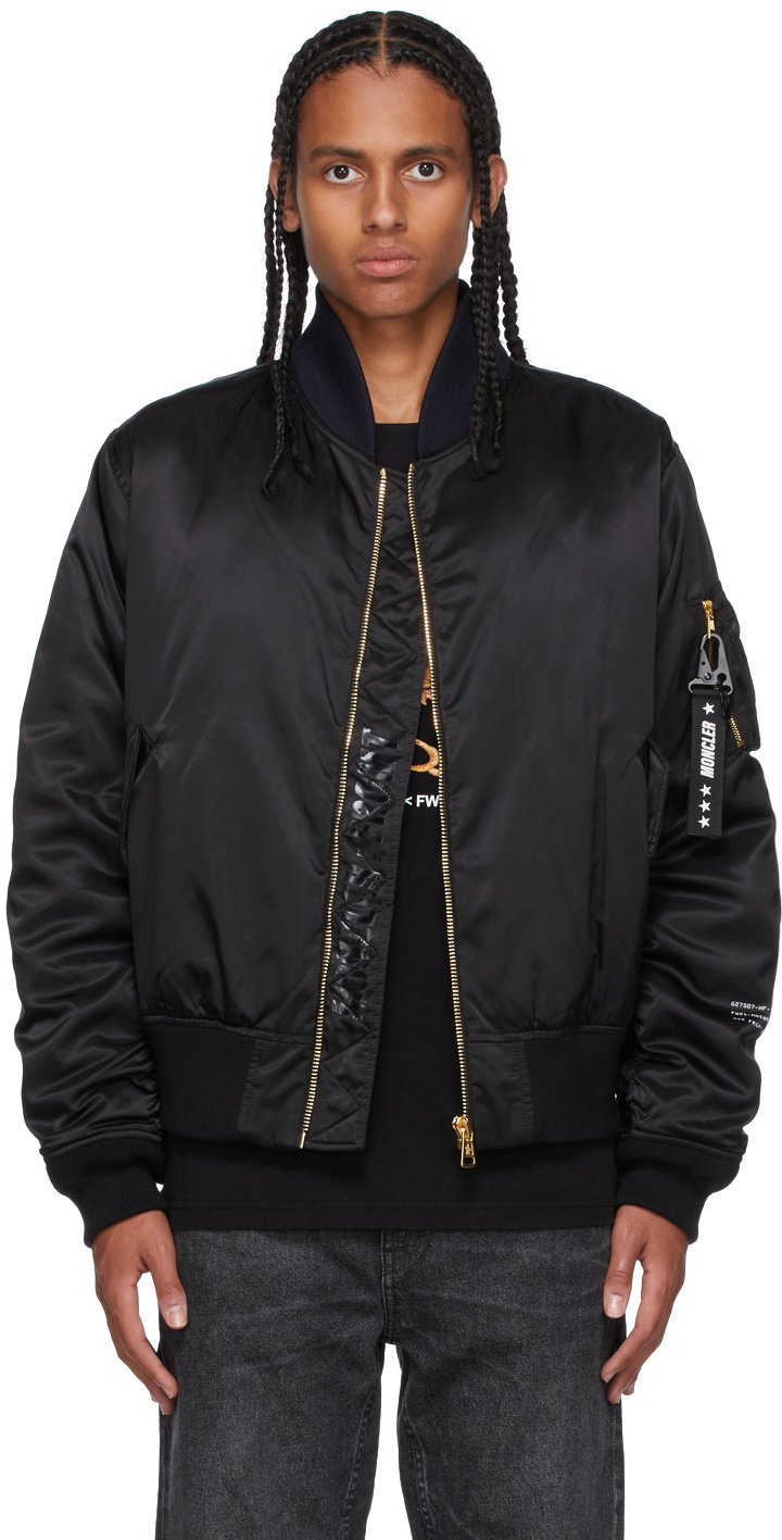 Black down cheap bomber jacket