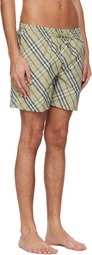 Burberry Green Check Swim Shorts