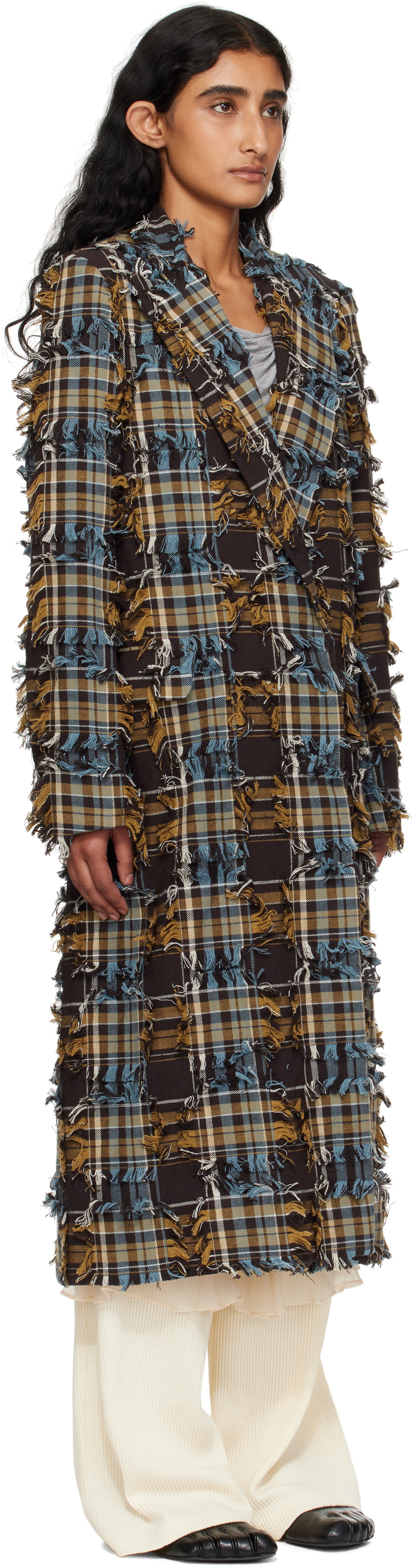 Collina Strada Brown & Blue Wolverine Coat